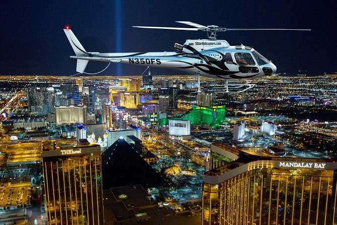 Vuelo nocturno en helicóptero de Las Vegas